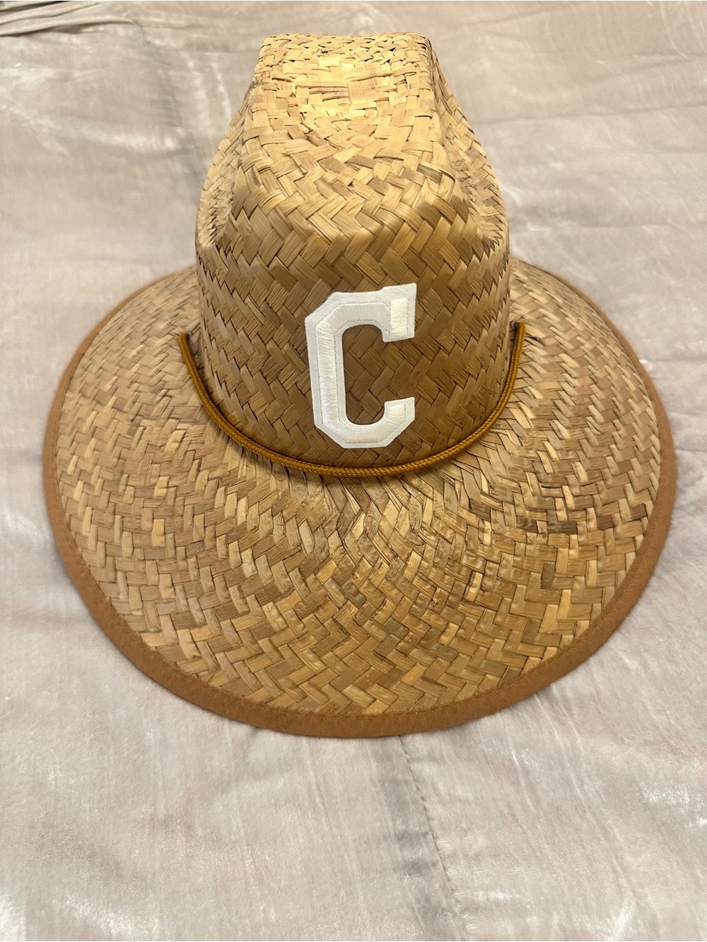 Rio Life Straw Wide-Brim Hat with White 'C' Patch